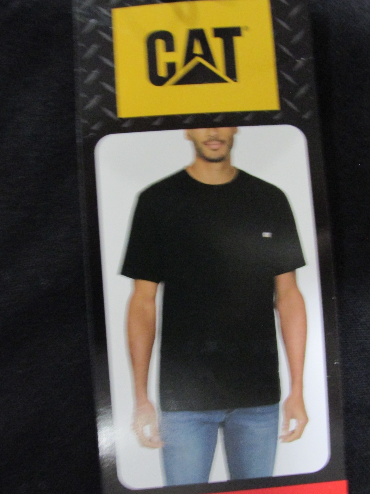 Cat workwear t shirt with Pocket Men’s SZ M 100 cotton Black NWT