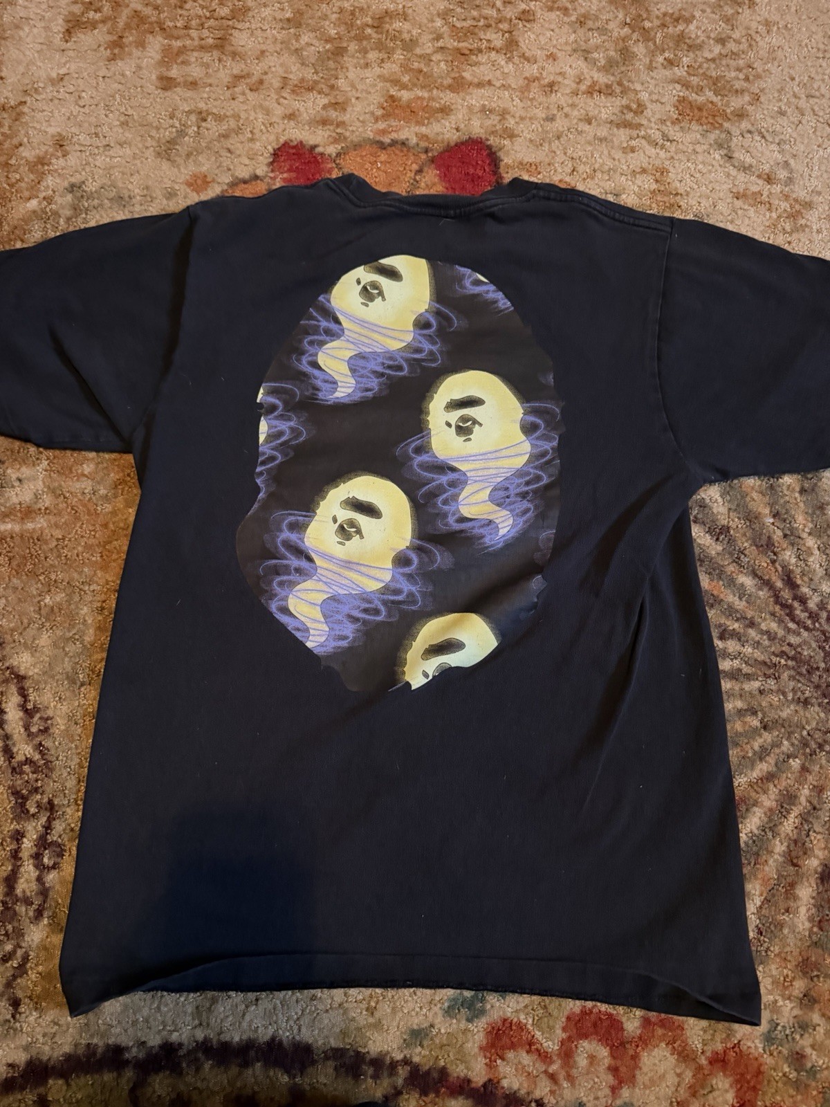 A Bathing Ape BAPE Black Ape Head Graphic Logo Crew Neck Short Sleeve T-Shirt S