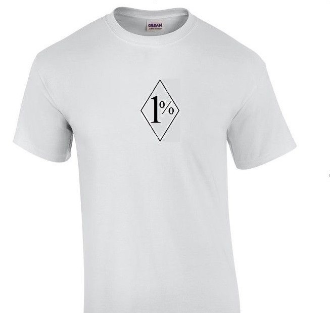 1%er Tee Shirt Cotton outlaw 1 Percenter Black White S M L XL 2XL 3XL 4XL 5XL