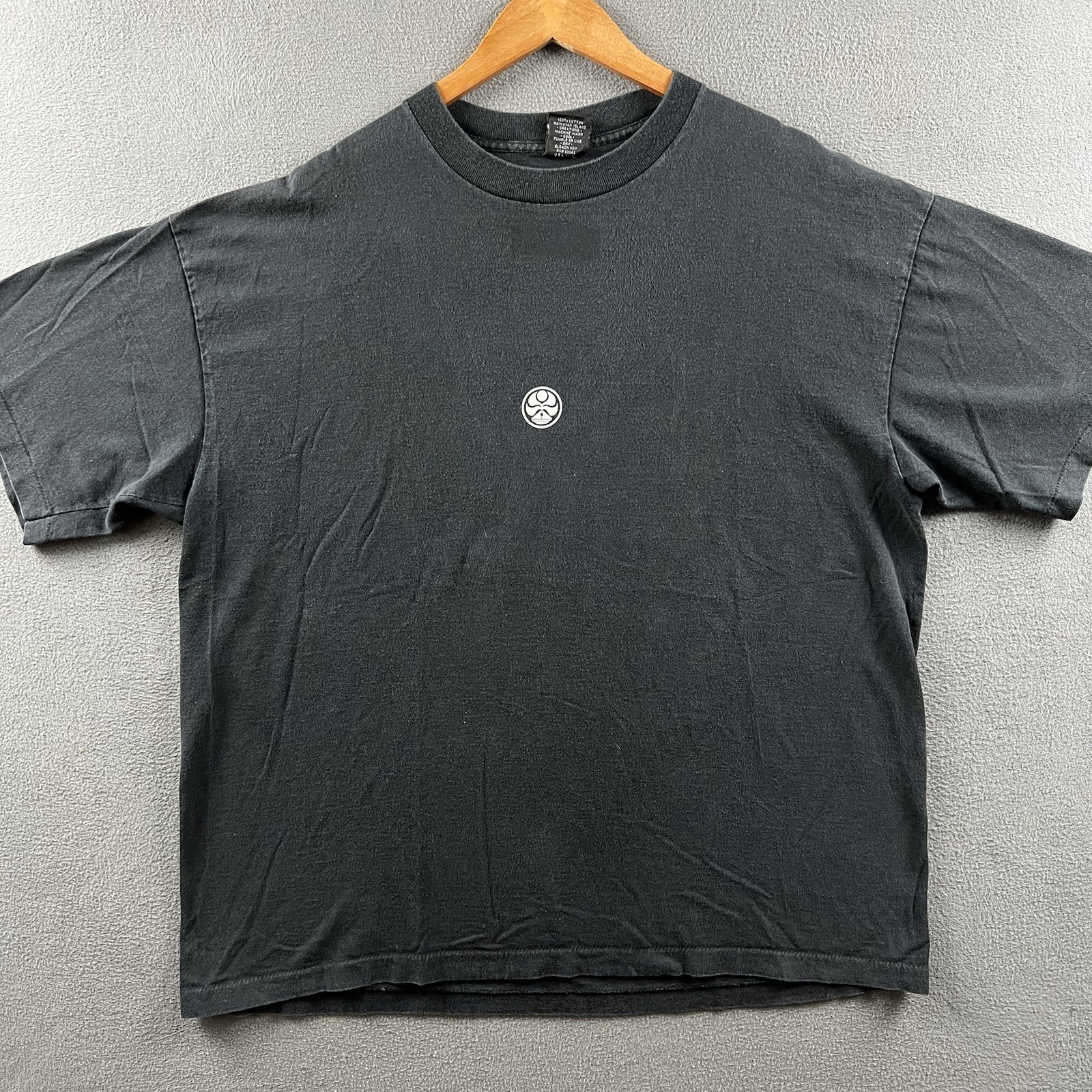 Vintage Hawaiian Island Creations Shirt Mens Black Faded Single Stitch 90s Surf