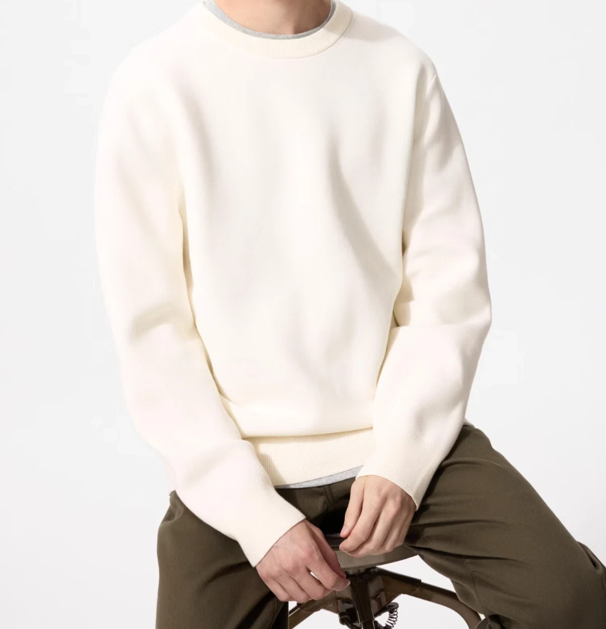 UNISEX Wear UNIQLO Machine-Washable Milano Ribbed Sweater Stretchy Knit