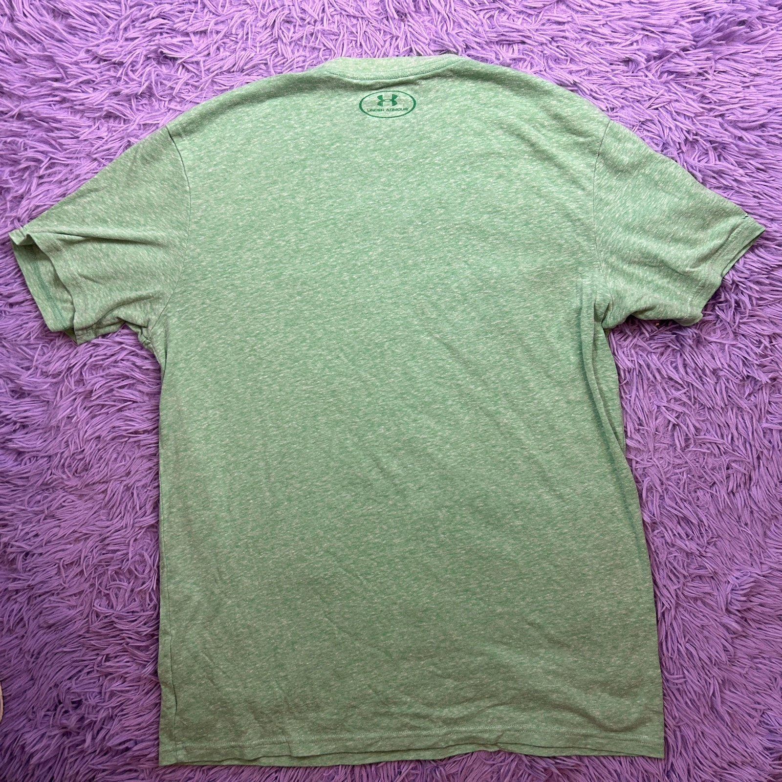 Under Armour Train To Win Men’s Green Graphic T-Shirt Size Med Athletic Gym Tee