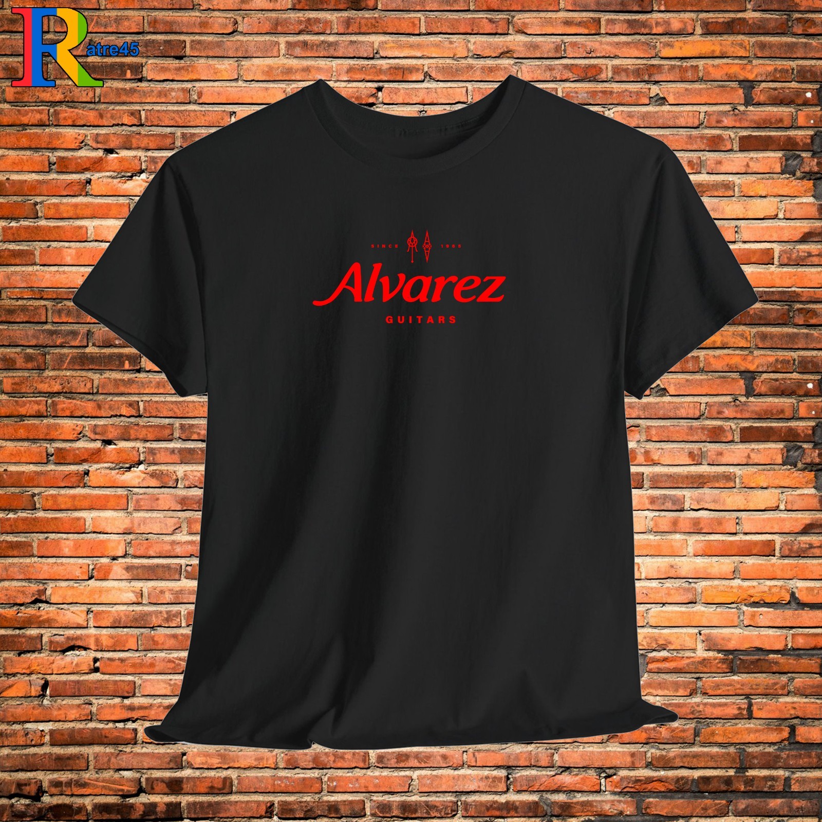 Alvarez Guitar Shirt Logo Black Size S M L XL 2XL 3XL 4XL 5XL Shipped from USA