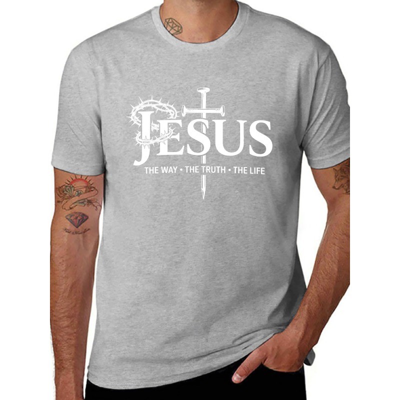 Jesus The Way The Truth The Life Shirt Christian Cross Faith Religious Gift Tee