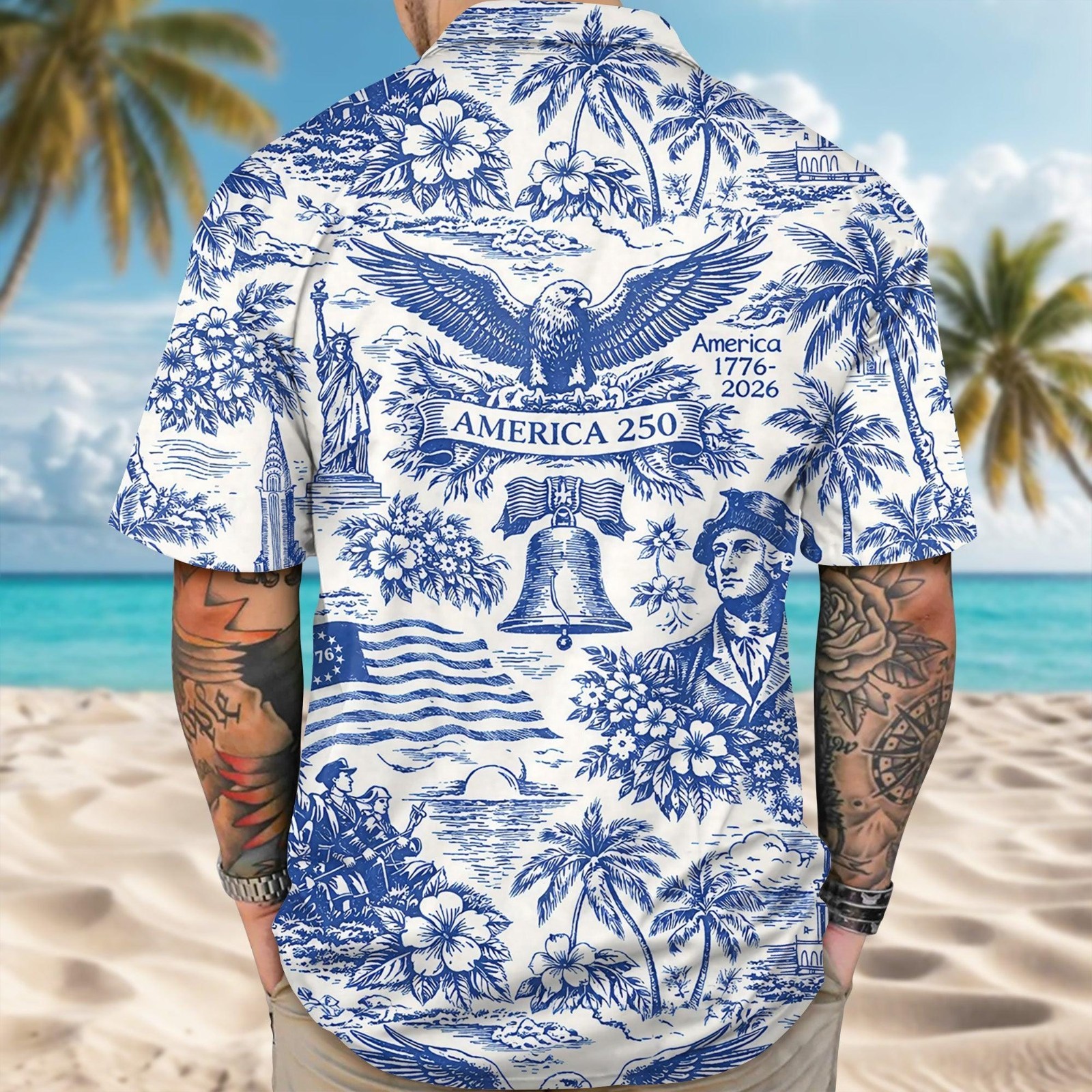 America 250th Anniversary Hawaiian Shirt, 250 Years Of Freedom Button Shirt