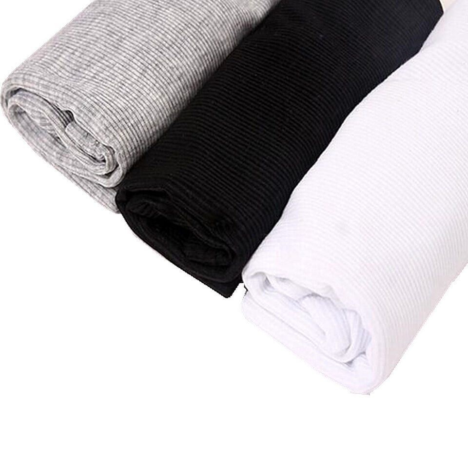 Men’s 100% Cotton Tank Top A-Shirt Wife Beater Ribbed Undershirts Size: S-4XL