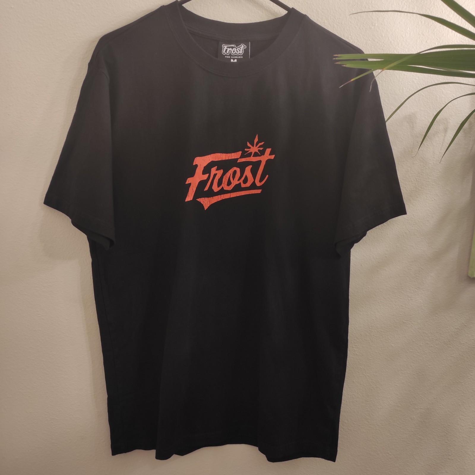 Frost Fine Cannabis M Graphic Tee Black Orange Recreational Dispensary Cotton