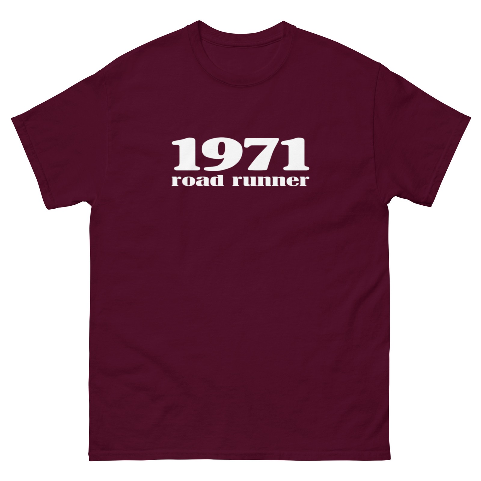 1971 ROAD RUNNER T SHIRT sizes SMALL thru 5XL choose FROM 10 COLORS!