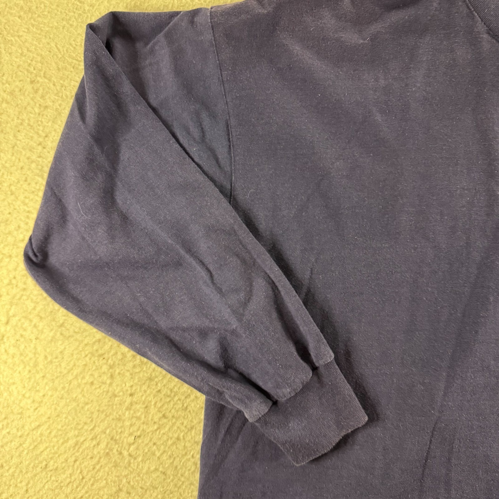 Babilonia Mock Neck Shirt Mens L Navy Blue Pleated Back Long Sleeve Preppy