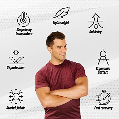 Men’s Dry-Fit Active Athletic Crew Neck T Shirts Running Workout