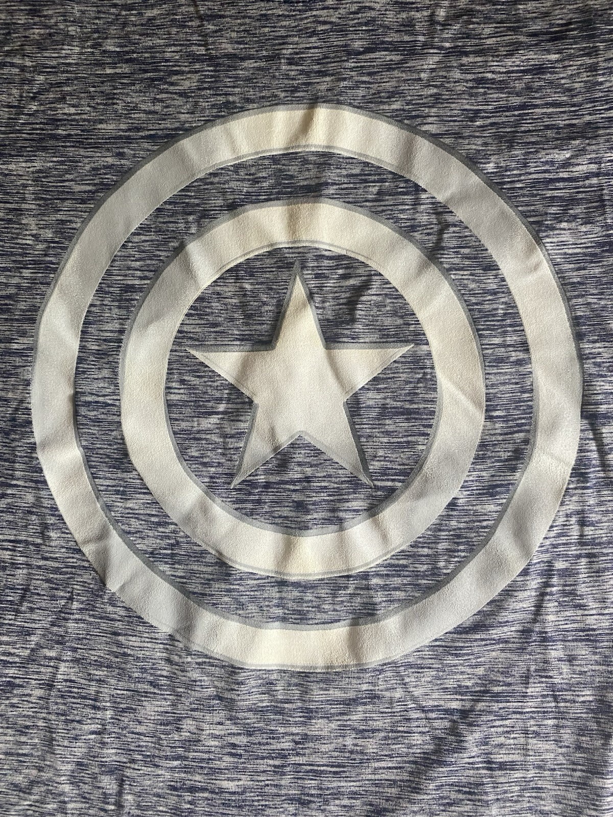 Marvel Captain America Graphic T-Shirt Men’s L Short-Sleeve Gray White Marled