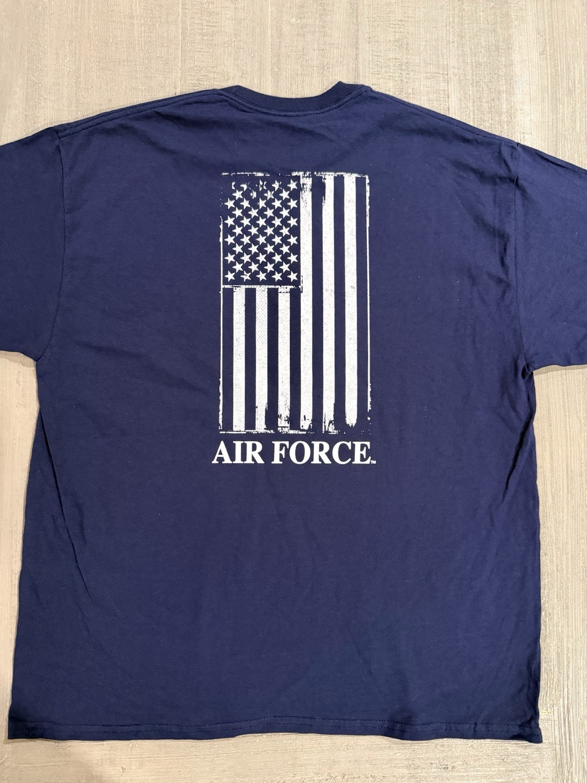 USAF US Air Force Navy Blue Double Sided T-Shirt – by MV Sport – Size XL – NWT