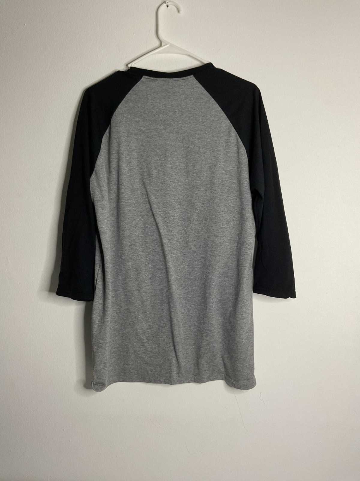 Jerzees Men’s Tri-Blend T-Shirt 3/4 Sleeve Soft Raglan Baseball Tee Size L