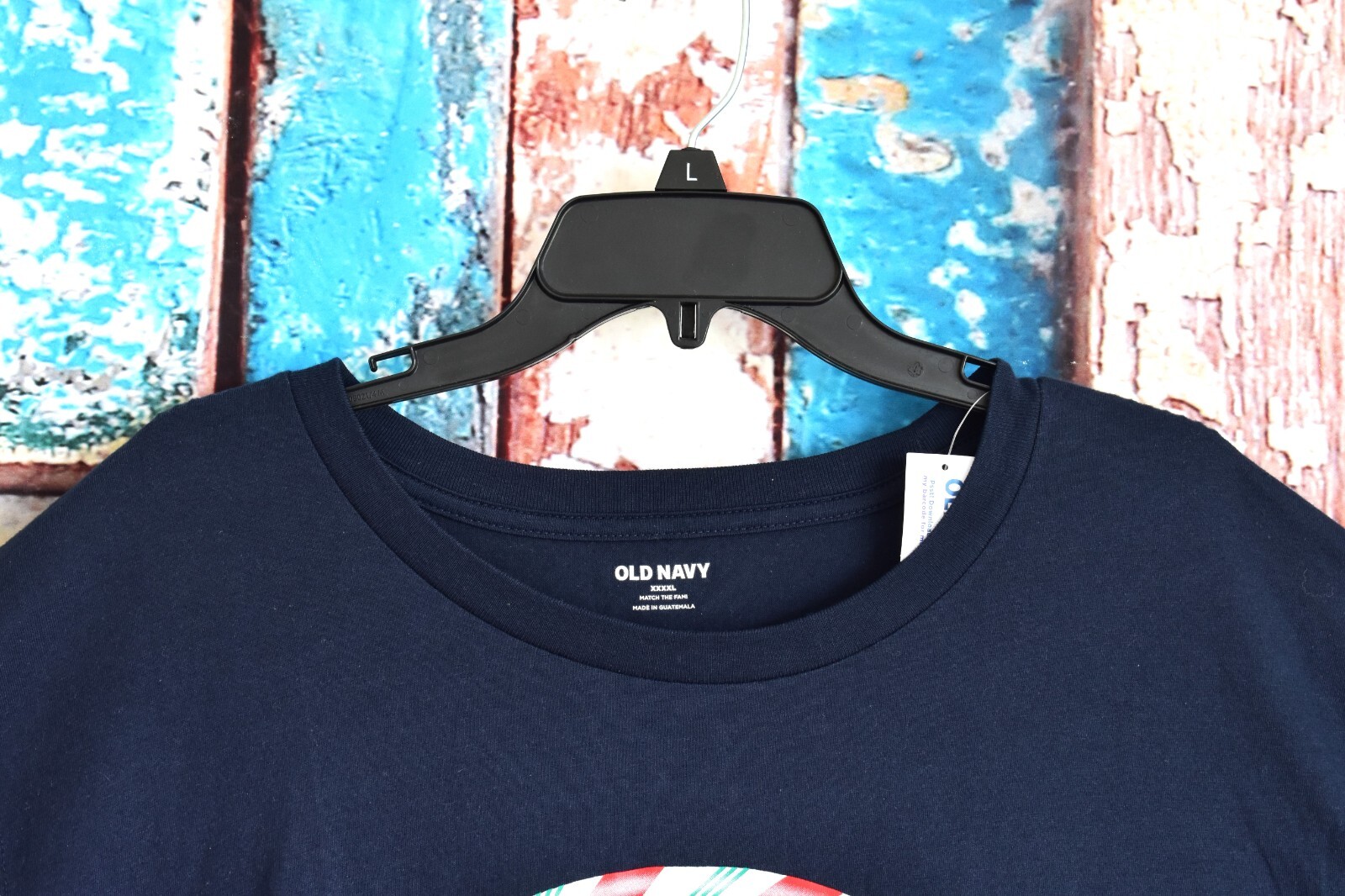 Men’s Old Navy Soft-Washed Crewneck Graphic T-Shirt XXXXLARGE In The Navy NEW