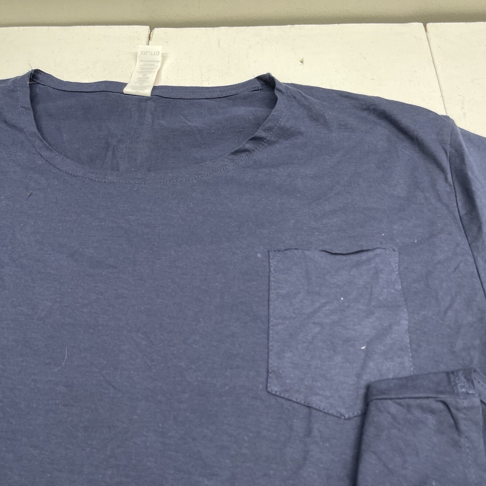 Fleece Factory Navy Blue Pocket Front Scoop Neck T Shirt 3 Packs Mens Size XXL