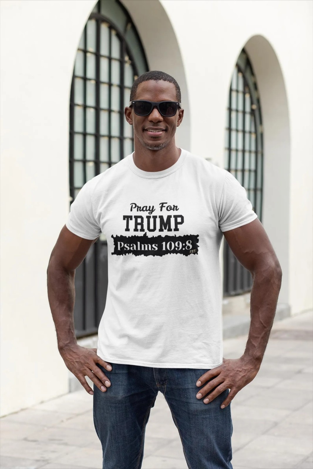 Pray For Trump Psalms 109:8 Political Graphic T-Shirt Prayer Tee – L010