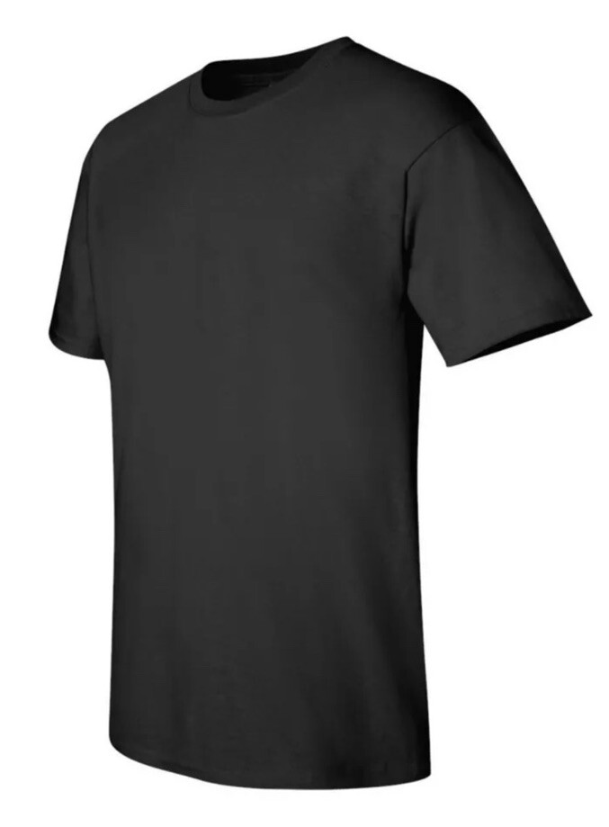 Gildan Adult T-Shirts 5-Pack DryBlend 50/50 cotton/polyester Large Black
