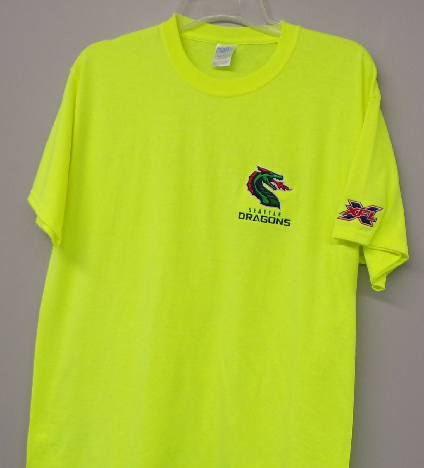 XFL Football Seattle Dragons Embroidered T-Shirt S-6XL, LT-4XLT NFL New