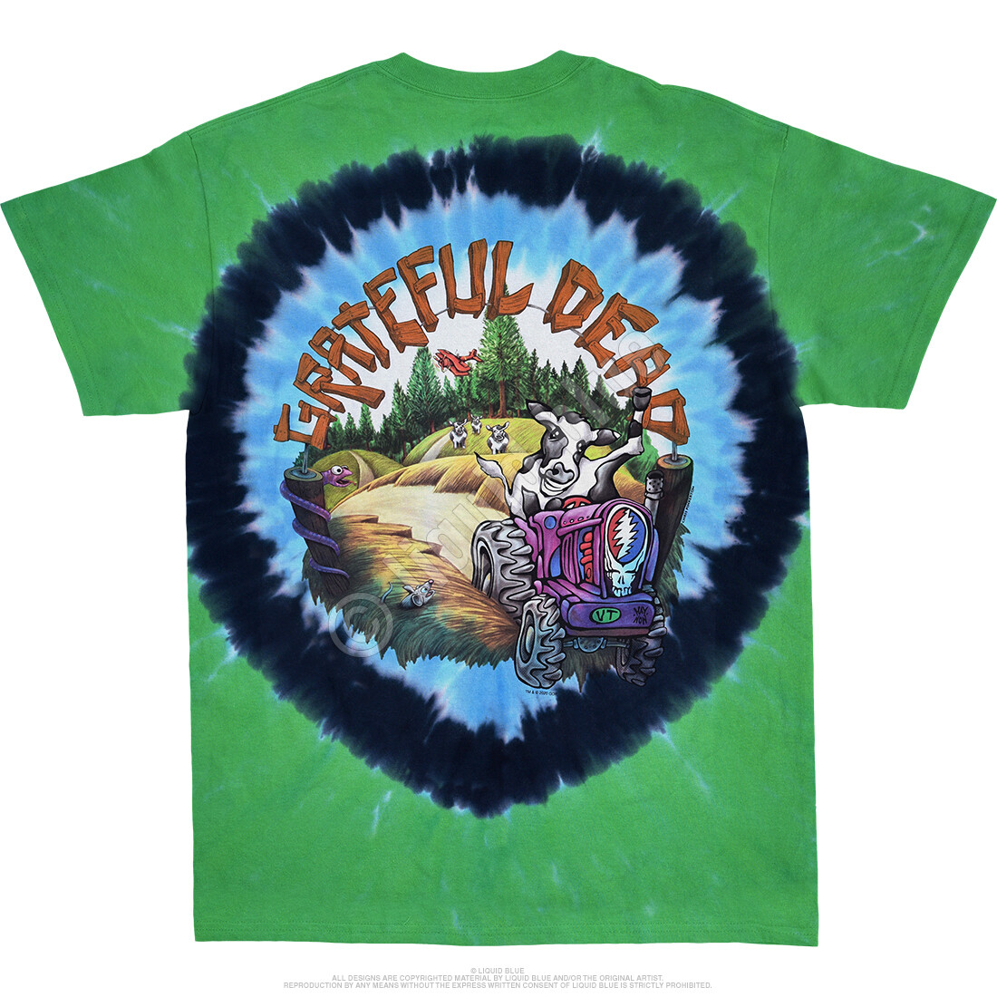 GRATEFUL DEAD-HIGHGATE-VT-BEARS-2 Side-TIE DYE T-SHIRT S-M-L-XL-XXL Garcia,Wier