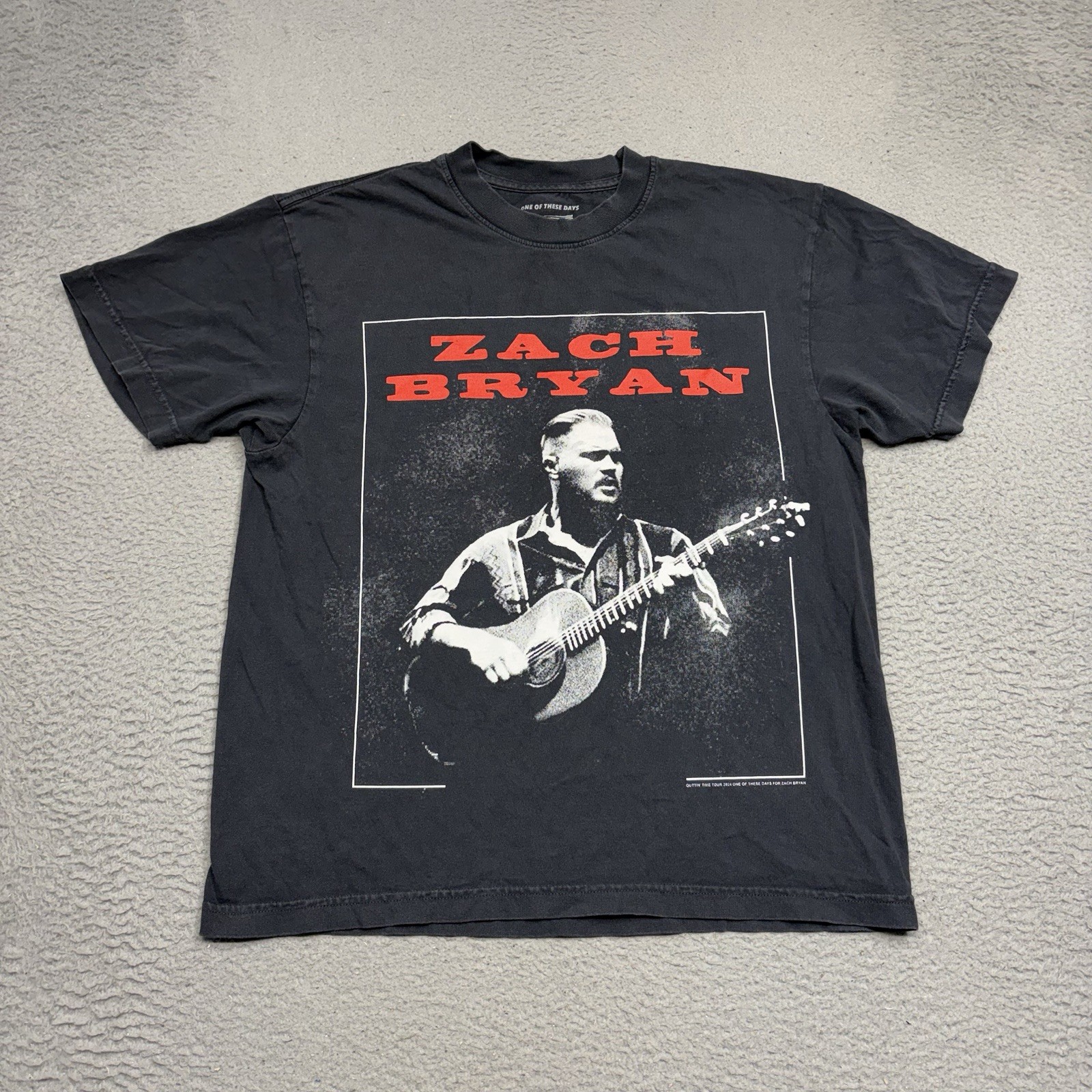 Zach Bryan Quittin Time 2024 Tour Shirt Men Medium Black Country Music Concert