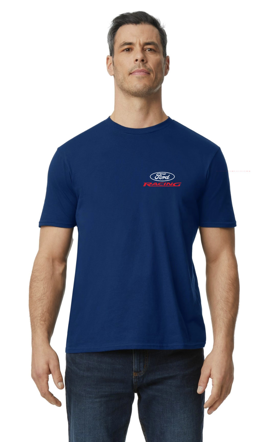 Ford Racing T-shirt Mens Graphic Tees Ford Mustang Parts Accessories Front Back