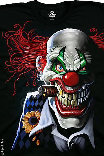 JOKER CLOWN-POSSE-CIRCUS-Big Print BLACK TSHIRT S-M-L- XL-XXL,3X,4X.5X.6X IT