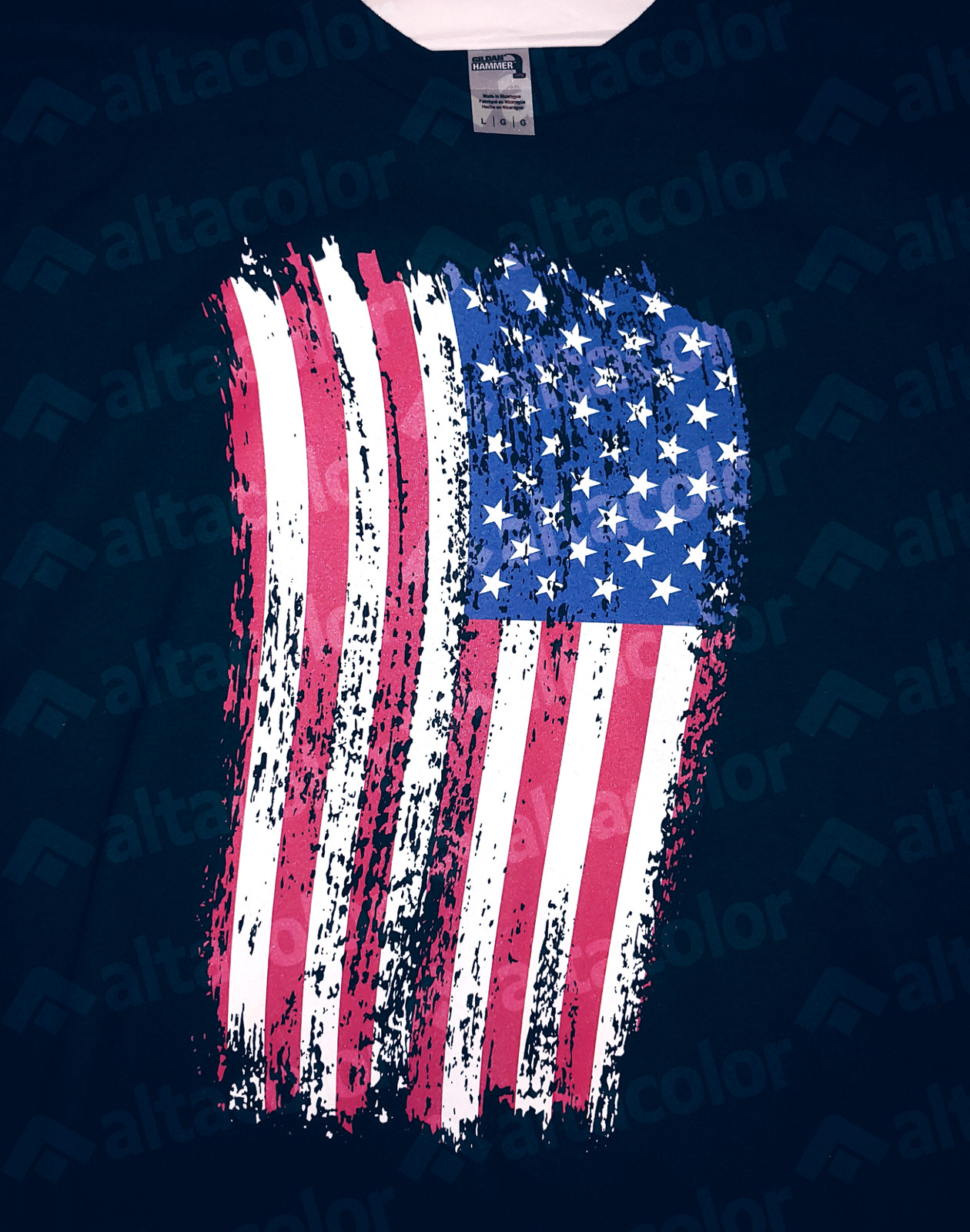 Patriotic U.S. Flag T-Shirt – Full Colour, High-Quality Tee Shirt Customised!
