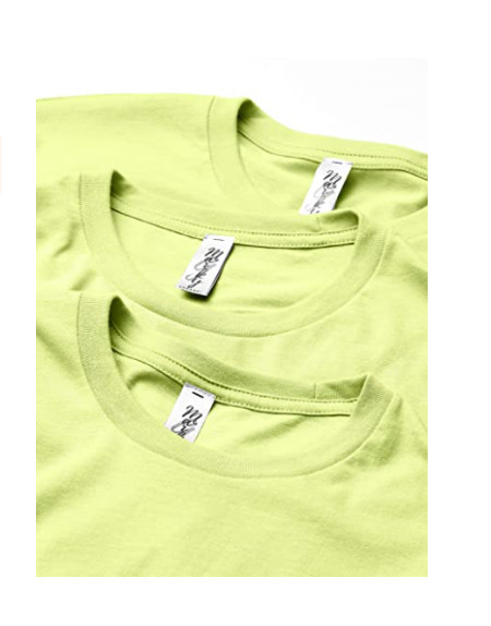 Marky G Men’s 3-Pack CVC Crew Neck Short Sleeve T-Shirt Neon Yellow Size M, NWT