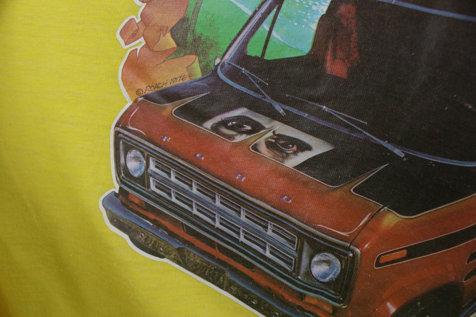 Vintage 70s Mens Medium Ford Motor Co Econoline Van Beach Sunset T-Shirt USA