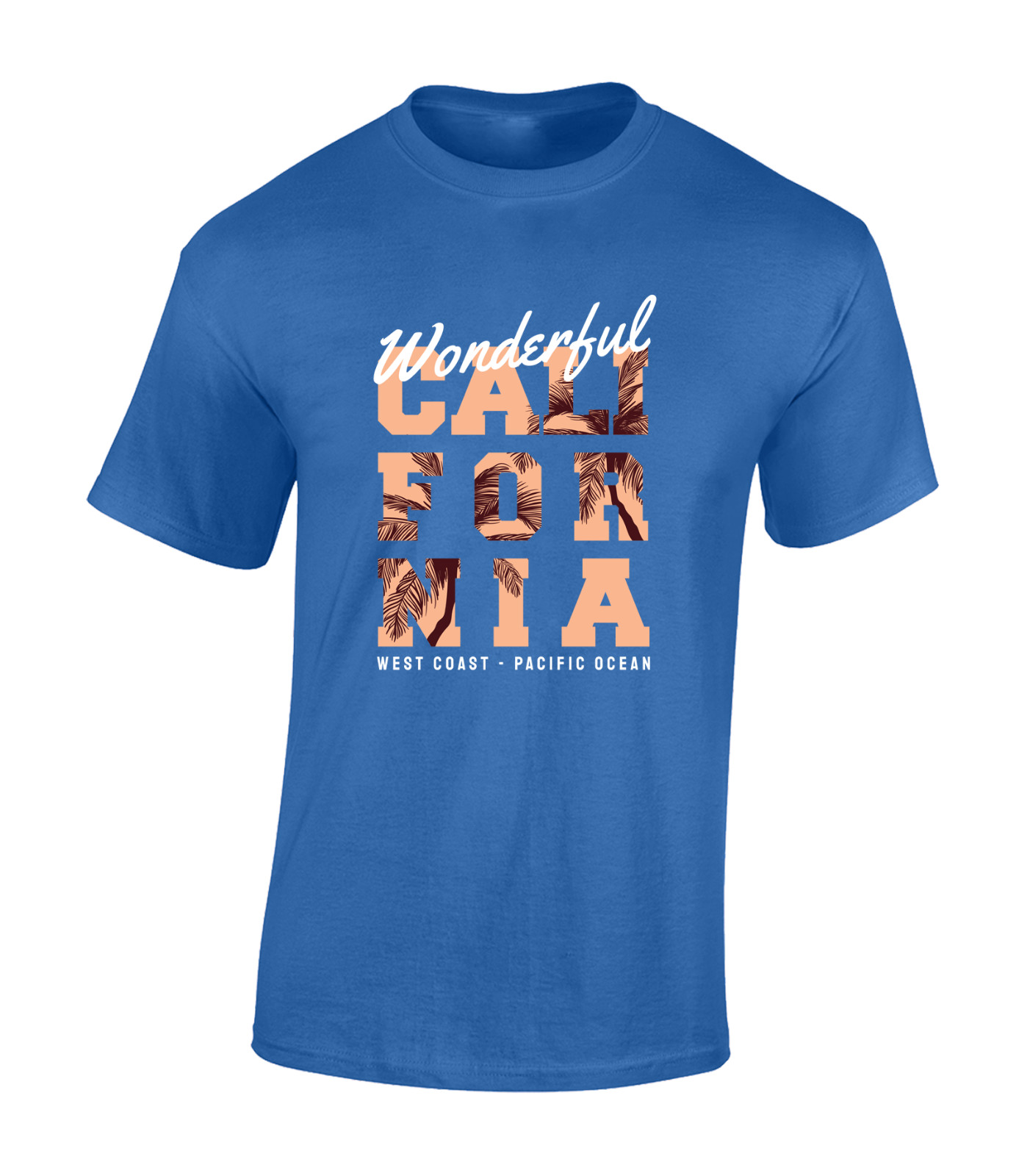 WONDERFUL CALIFORNIA MENS T SHIRT USA SUMMER HOLIDAY CLOTHING CASUAL TOP