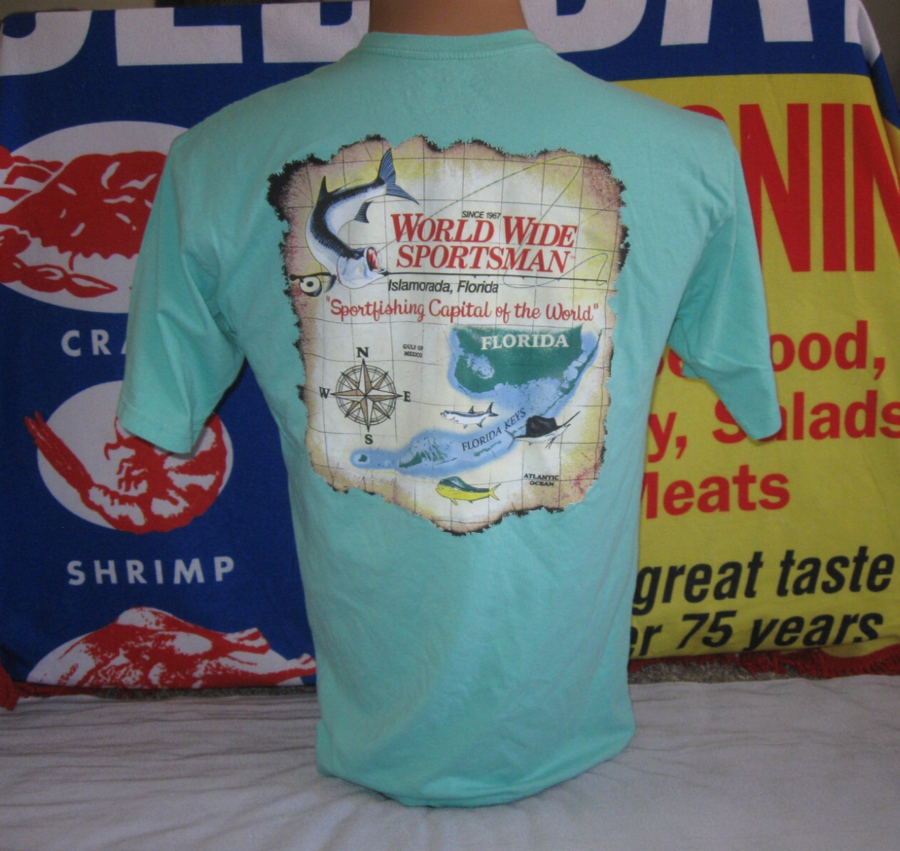 WORLD WIDE SPORTSMAN Islamorada Florida Keys T Shirt Men’s M FISHING MAHI MARLIN