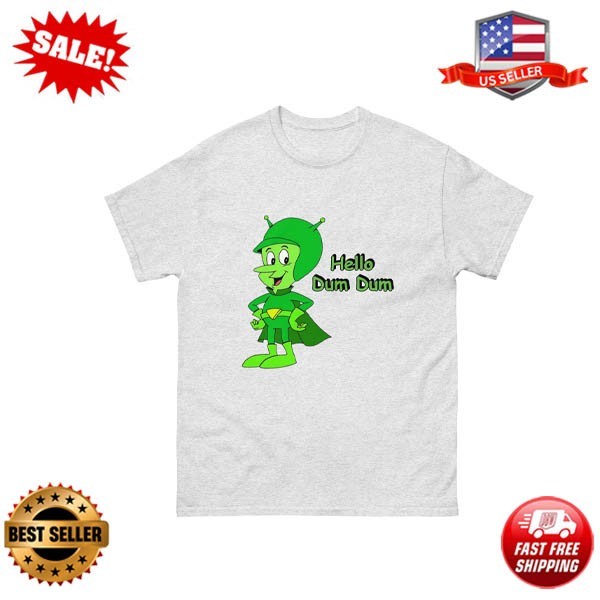 The Great Gazoo Tee, Unisex Flintstones Shirt, Great Gazoo Hello Dum Dum Tee
