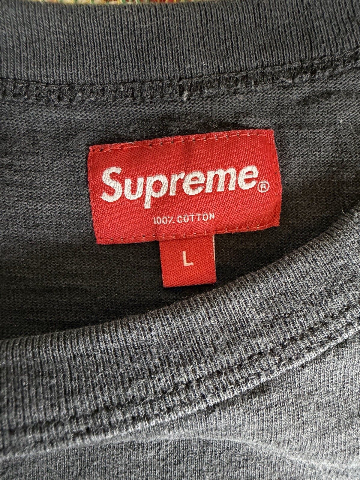 Rare SUPREME FW20 2020 Shoulder Arc Spell Out T Shirt Streetwear Black Large Fad