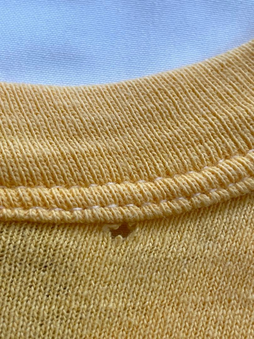 70s Russell Athletic Bobcats T-Shirt Yellow Gold Tag Single Stitch Vintage M