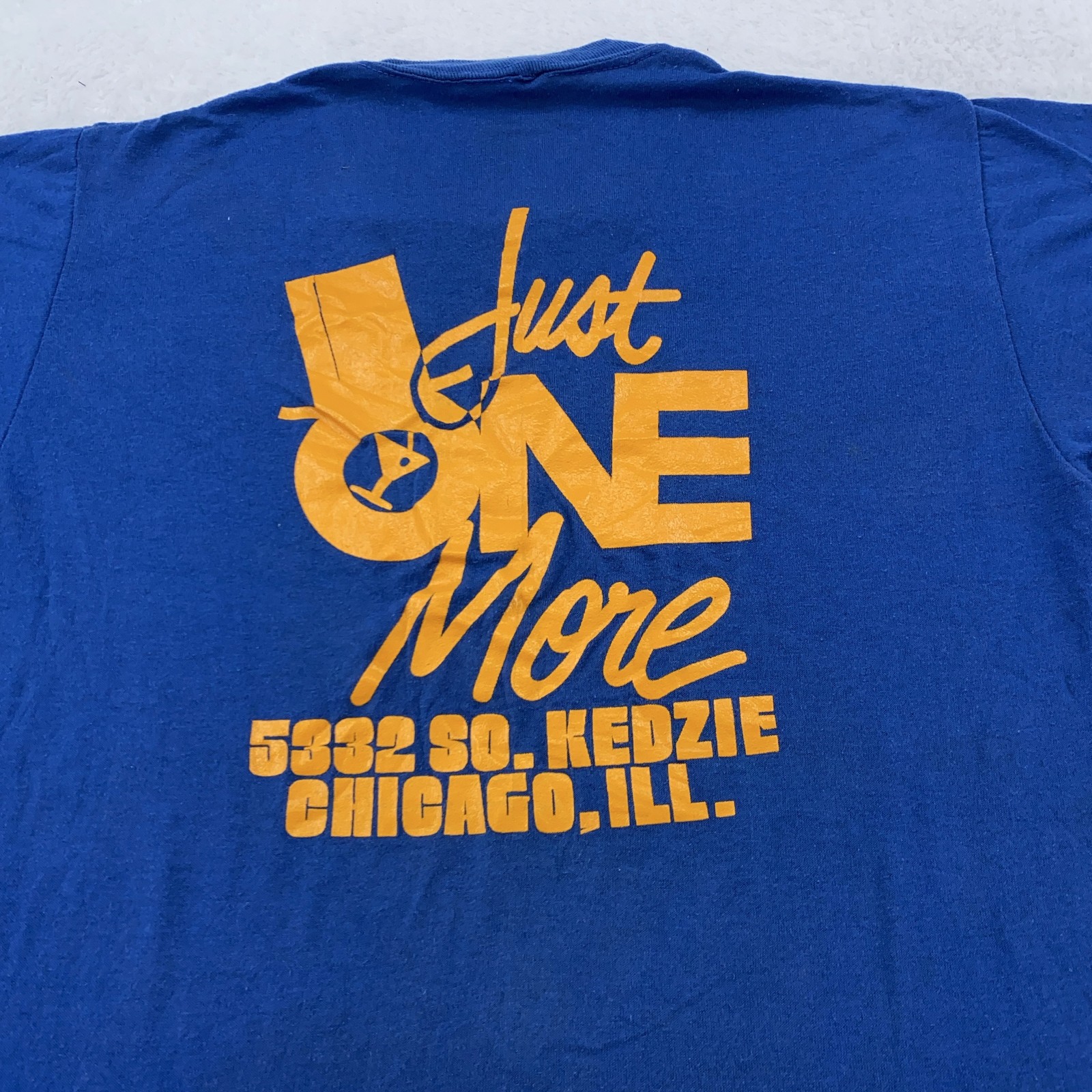 Vintage Just One More Chicago Bar Shirt Mens M/L Graphic Tee 80s Sports Beer