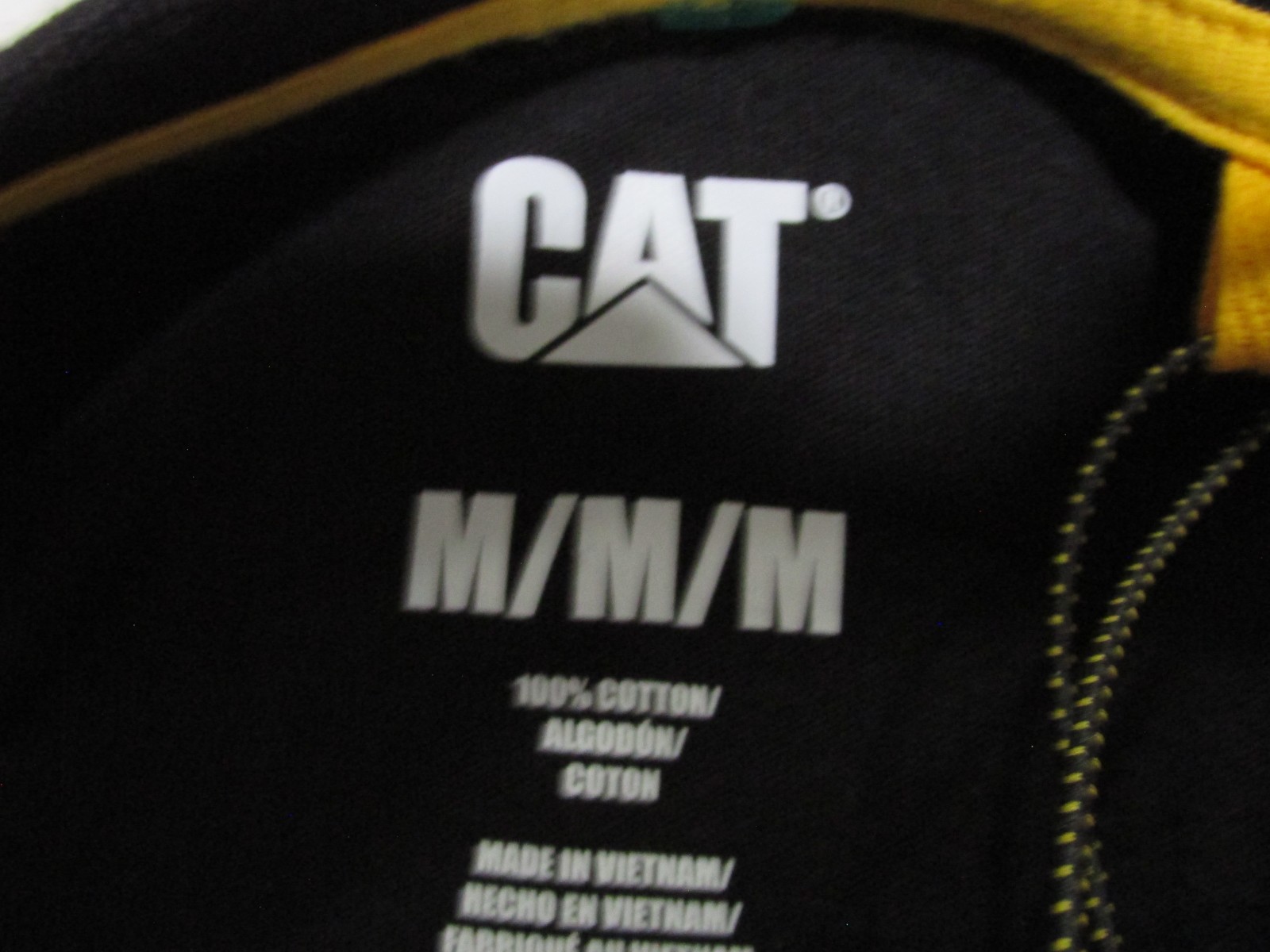 Cat workwear t shirt with Pocket Men’s SZ M 100 cotton Black NWT
