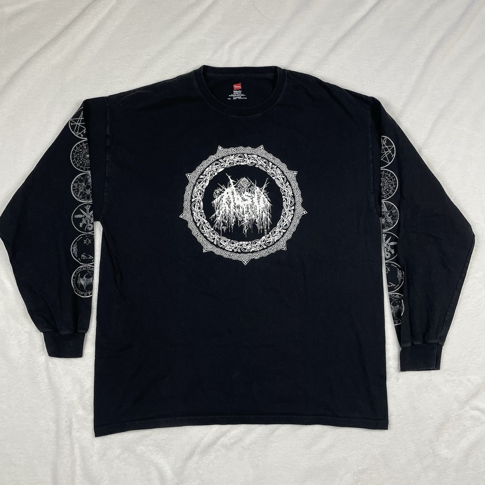 Absu Tour Shirt Mens XL Vintage Y2K Long sleeve Black Metal band Tee 2009 2000s