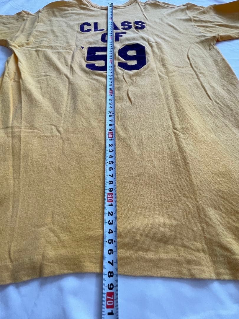 70s Russell Athletic Bobcats T-Shirt Yellow Gold Tag Single Stitch Vintage M