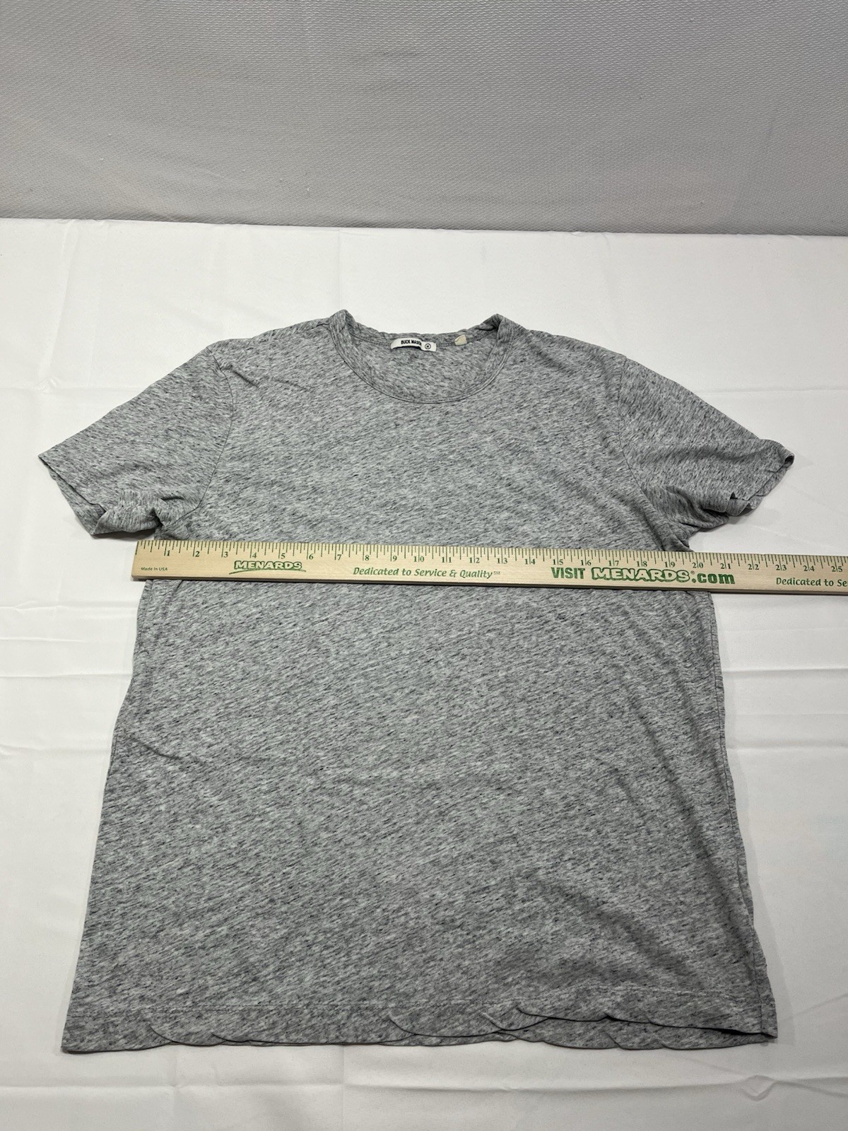Buck Mason Mens Medium Blue Cotton Rayon Blend Crew Neck T Shirt Casual Preppy