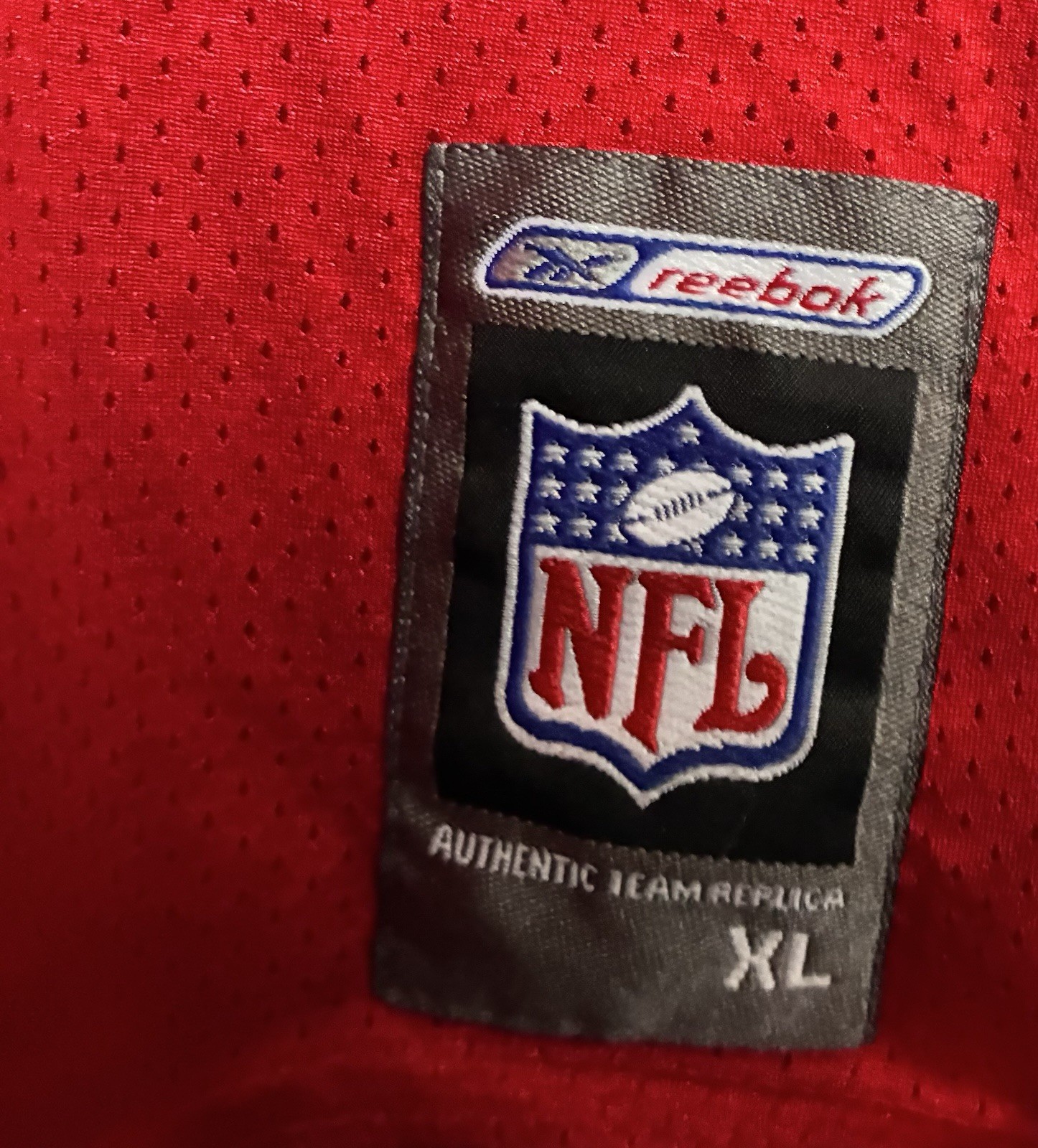 Reebok Zuniga #1 Jersey NFL Authentic Item Replica Men’s XL Red NWOT