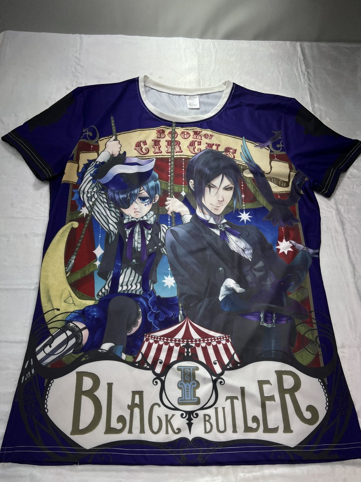 Black Butler Book of Circus Graphic T-Shirt Anime Manga XXXL Polyester Spandex