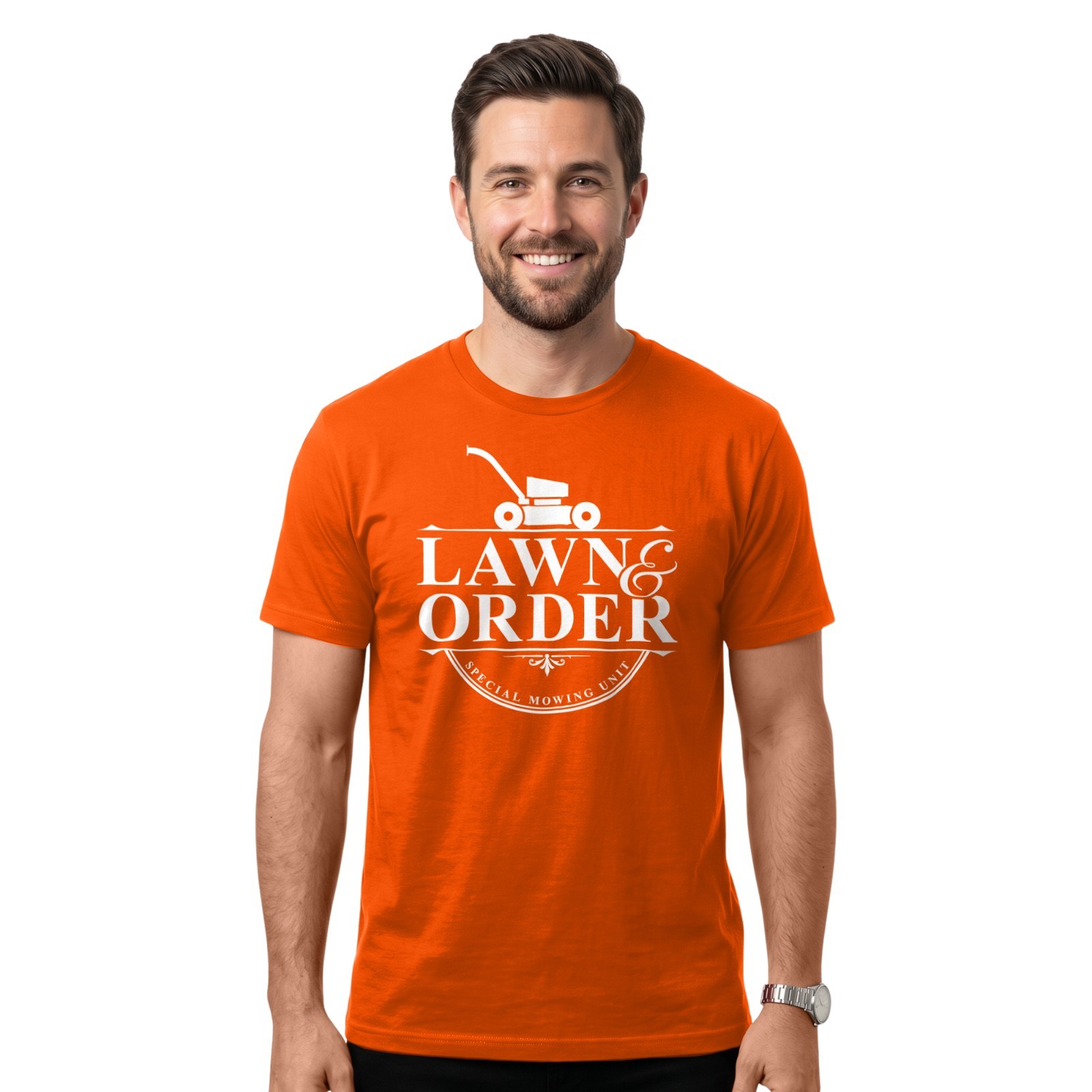 Lawn & Order T-Shirt | Funny Lawn Mowing Shirt | Gardening & Landscaping Gift