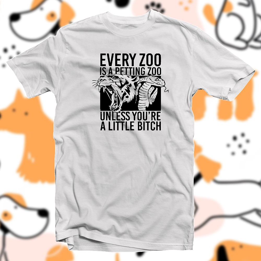 Petting Zoo COTTON T-SHIRT Kitty Feline Abstract Art Fur Baby Anxiety