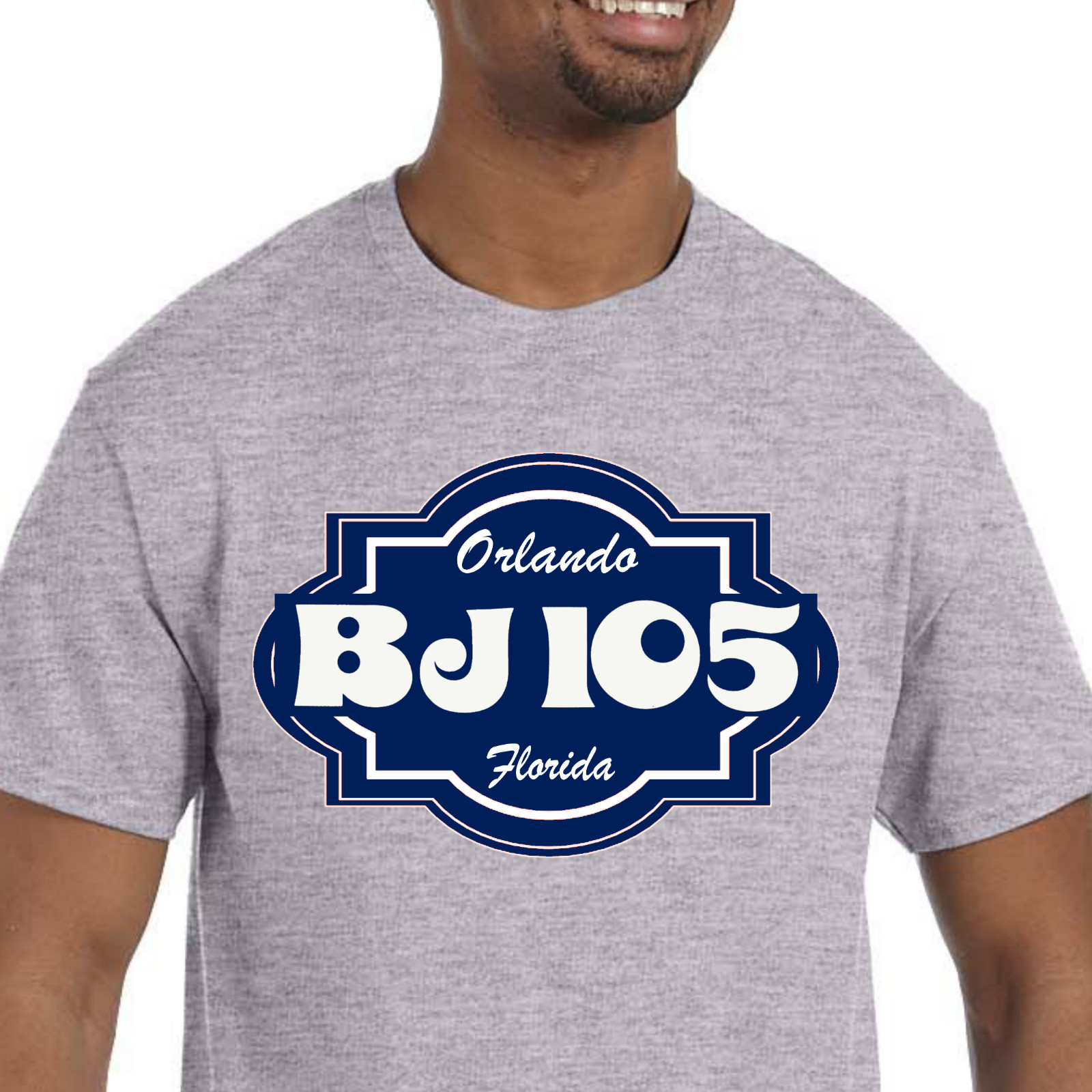 BJ105 T-Shirt NEW *Pick your color & size* Orlando radio station 105.1