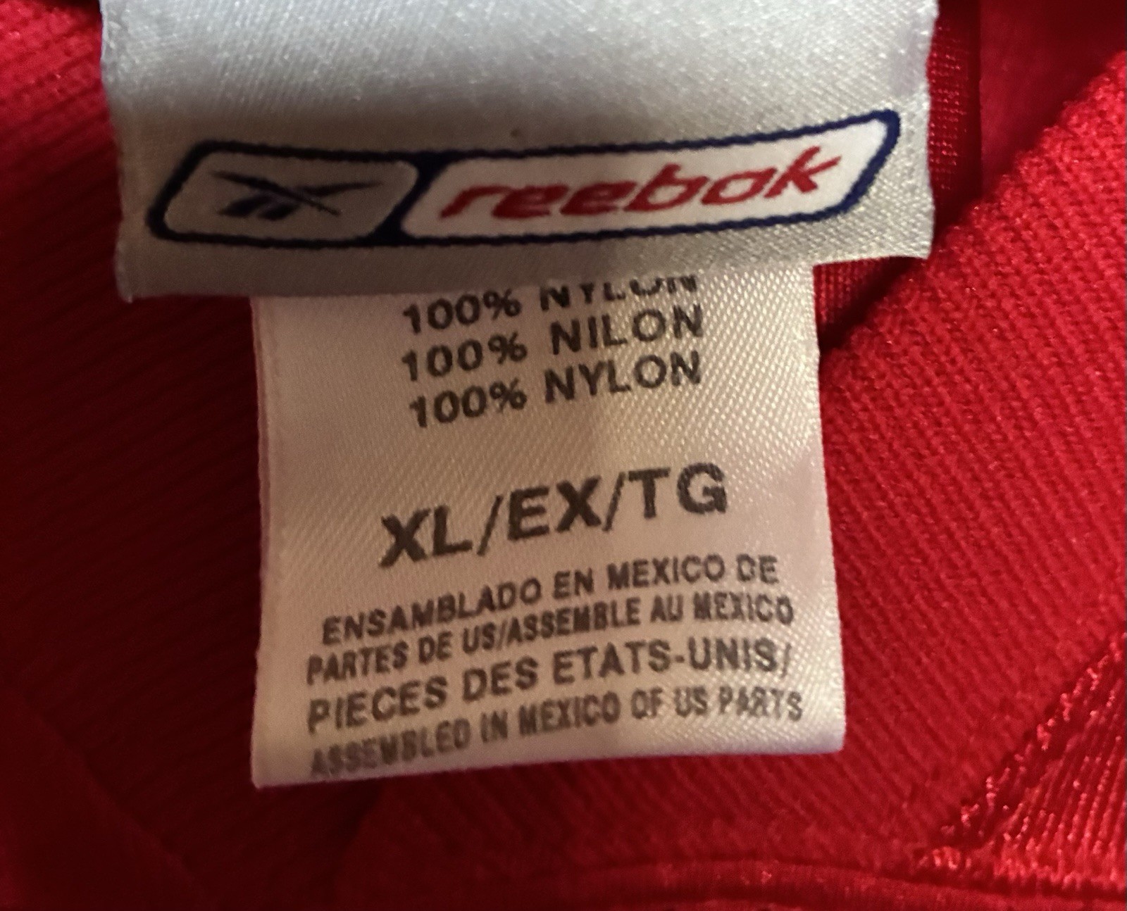 Reebok Zuniga #1 Jersey NFL Authentic Item Replica Men’s XL Red NWOT