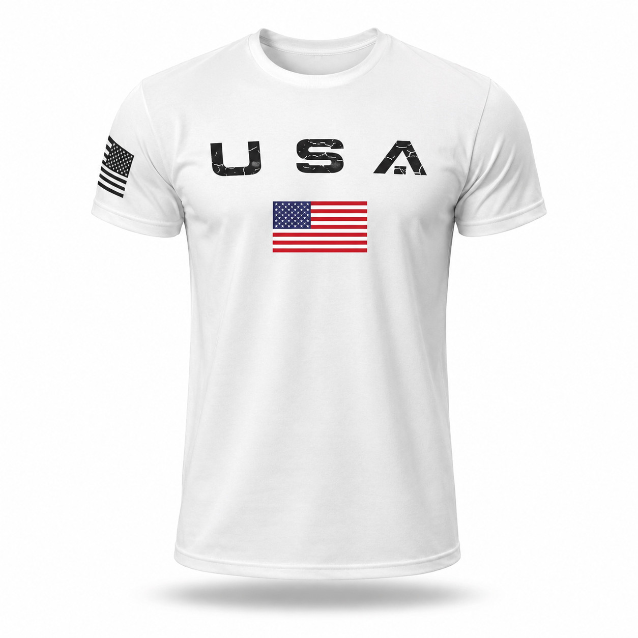 USA Flag Patriotic T-Shirt American Flag Graphic Tee Men’s Cotton S-5XL