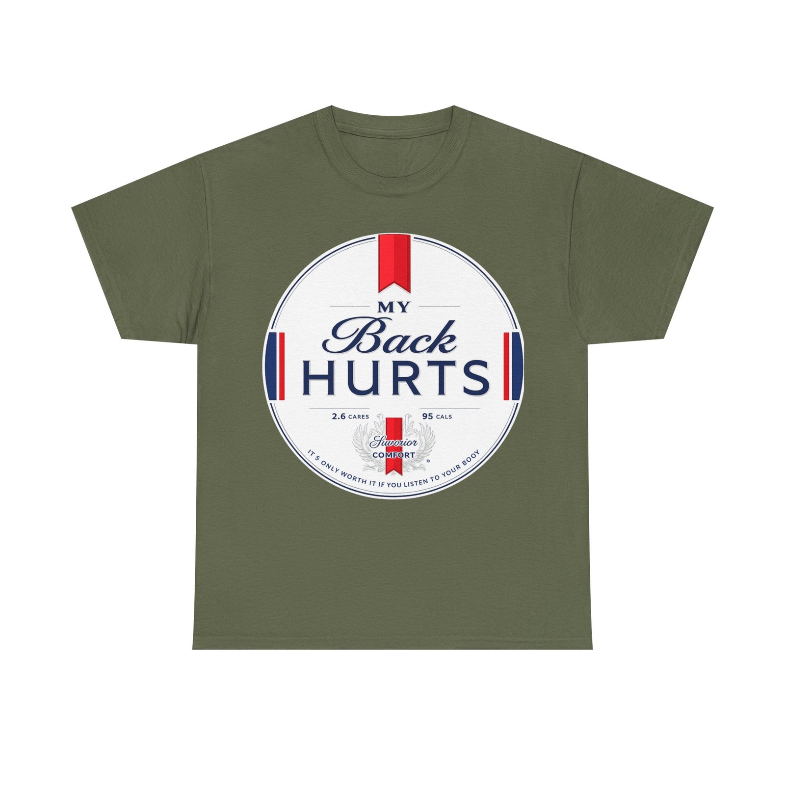 My Back Hurts tee | Vintage Beer ULTRA label graphic t-shirt