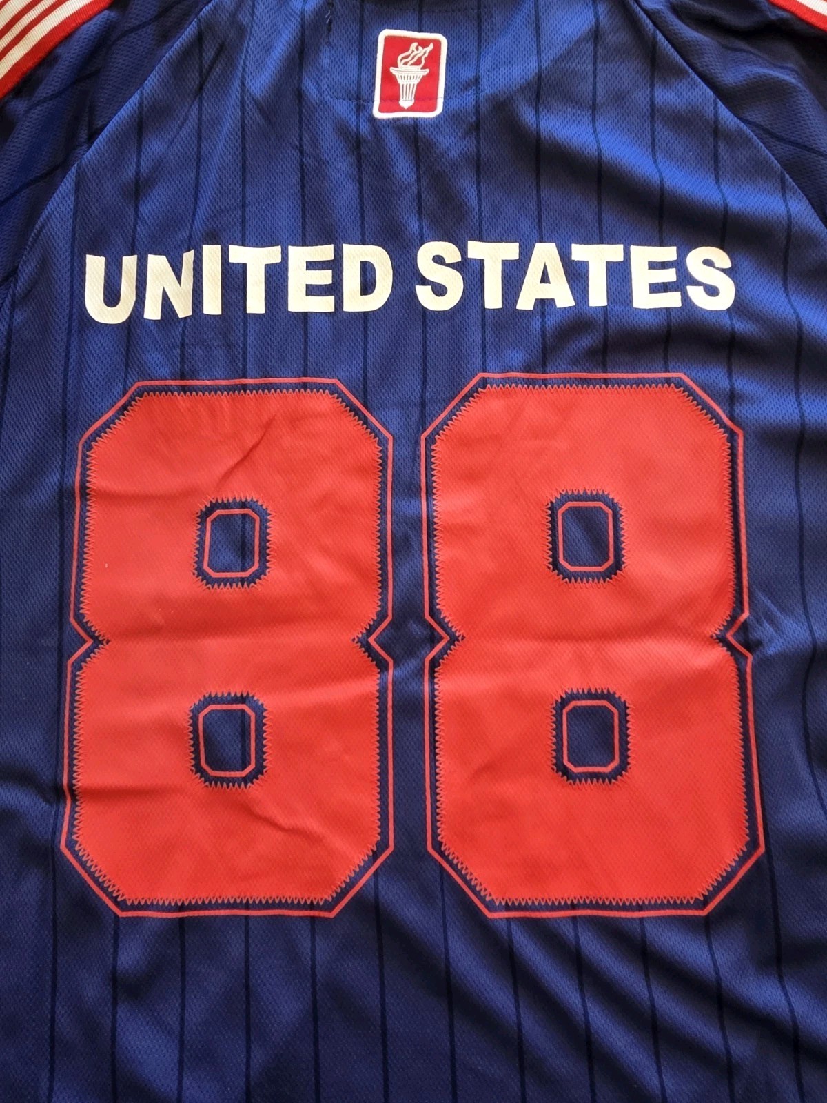 NWT Brooklyn Cloth USA Soccer Jersey Men’s L, Retro Pinstripe Collar Shirt