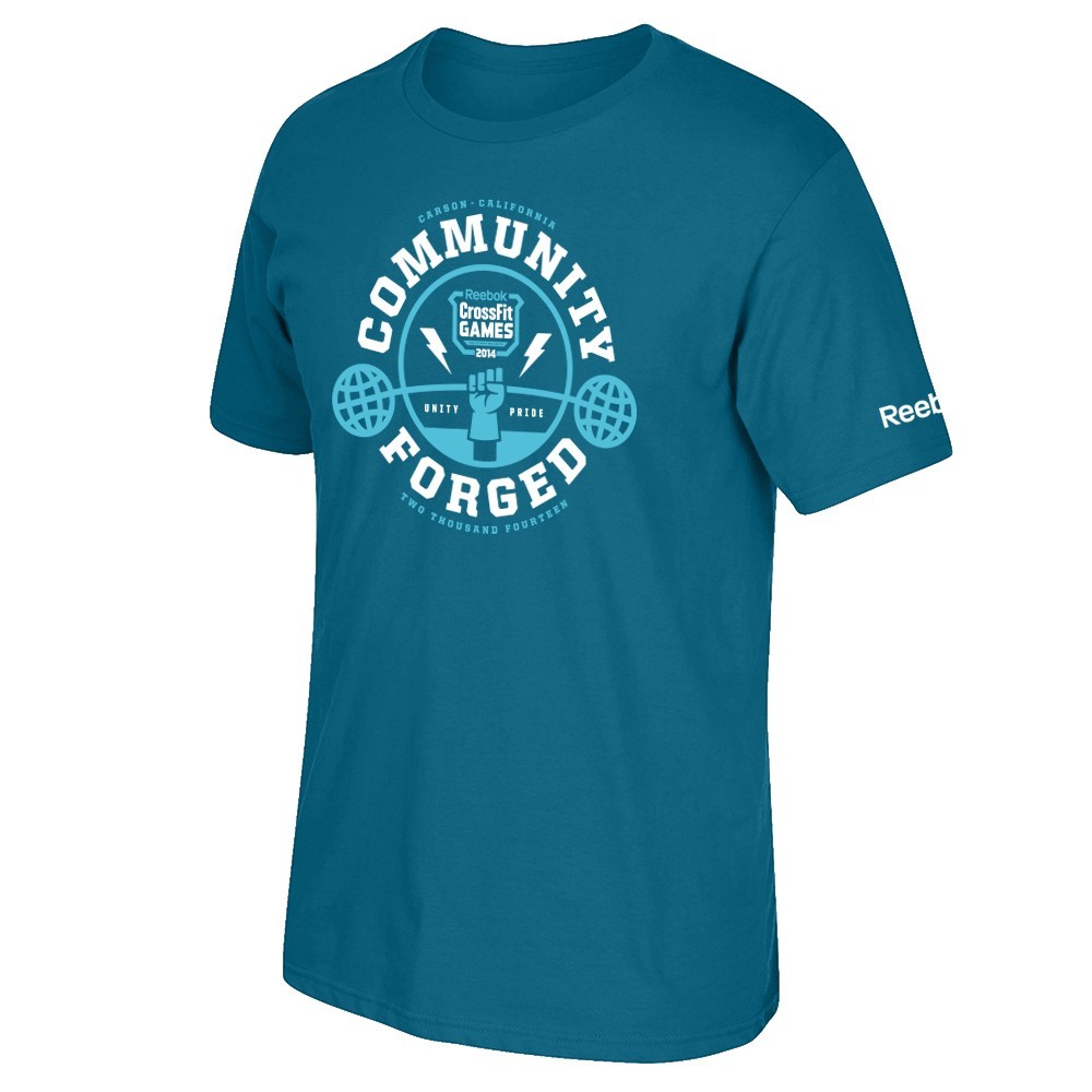 Reebok 2014 Crossfit Games Men’s Blue “Community Forged” Tri-Blend T-Shirt