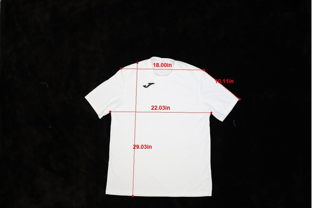Joma Mens Solid White Short Sleeve Round Neck Athletic Soccer Blank T-Shirt L